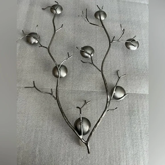 Crate&Barrel Silver Branch 8 Candle Holders or Wall Sculpture - Picture 7 of 7